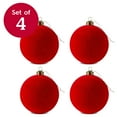 thumbnail image 5 of Velvet-Feel Ball Christmas Ornaments-4pcs Tree Ball Ornaments for Party, 5 of 8