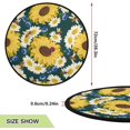 thumbnail image 2 of Coolnut Insects Flowers Ladybird Christmas Tree Mats Waterproof Tree Skirt, Sunflower Daisy Bee Xmas Tree Stand Tray Mat Floor Protector Pad for Holiday Party Decoration, 28.3", 2 of 6