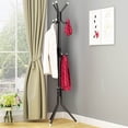 thumbnail image 4 of Free Standing Coat Rack Metal Stand Hall Tree Entry-Way Hanging Clothes Hat Scarf Holder Home Office Floor Hanger Multi Hooks Organizer, 4 of 17