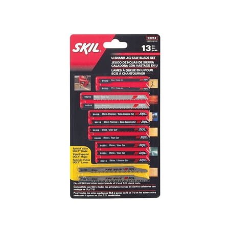 Skil 94913 13-Piece U-shank Jigsaw Blade Set