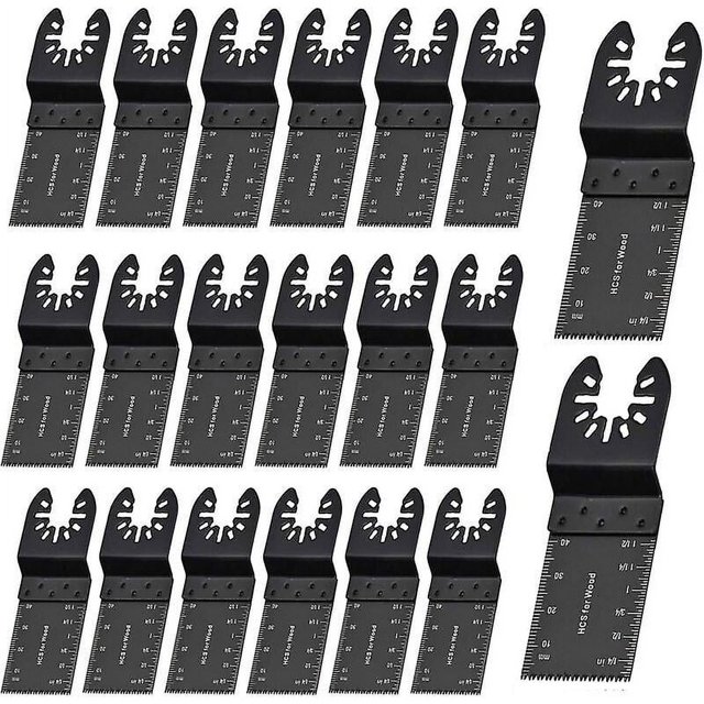 20 hojas de sierra oscilante universales para madera y metal de 35 mm, multiherramienta de liberación rápida para DeWalt, Craftsman, Bosch, Dremel, FEIN, Ridgid, TCH, Makita