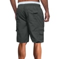 thumbnail image 5 of gakvbuo Cargo Shorts For Men Cargo Pants Plus Size Bermuda Shorts Joggers Sweatpants Shorts Loose Fit Knee Length With Pocket Straight Button Zipper Sport Shorts, 5 of 5