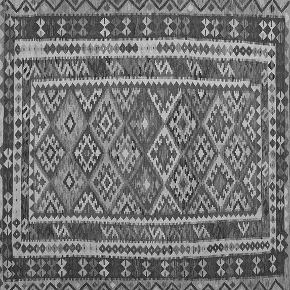 Ahgly Company Indoor Square Southwestern Gray Country Area Rugs, 5' Square