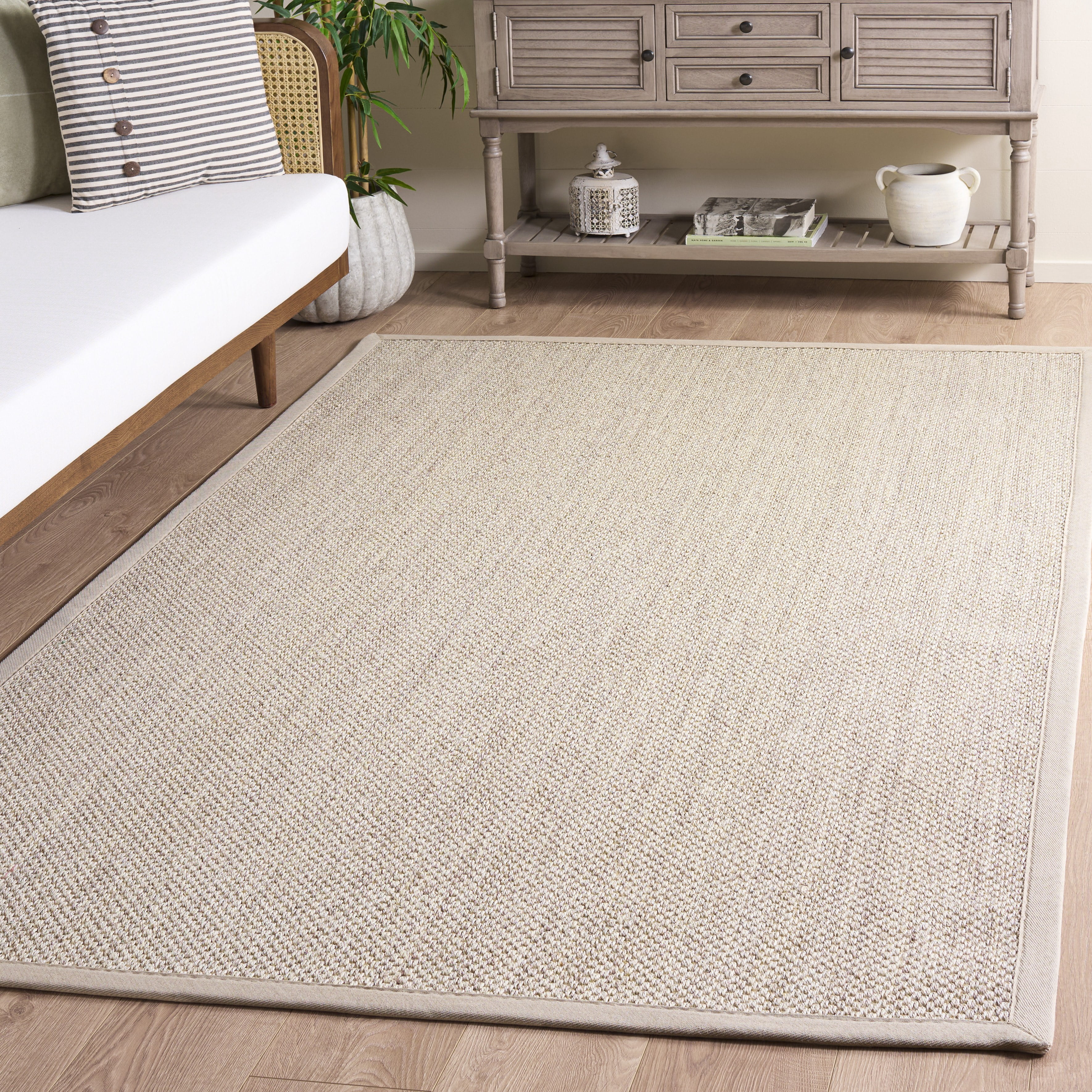 Safavieh Natural Fiber Kentigern Solid Area Rug, Marble/Beige, 6' x 8'