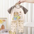 thumbnail image 2 of UAYOTSE Baby Boy Outfits 12-18 Months Clothes Short Sleeve T-Shirt Tee Tops Joggers Casual Elastic Shorts 2Pcs for 18-24 Months Children's Day Gift 2PCS Set,Sizes 3-4 Years, 2 of 6