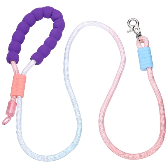Uxcell Dog Leash with Padded Hands Free, 6.6ft/2m Adjustable Bungee Dog Training Leash, No Pull Heavy Duty Nylon Rope(Green Purple), Intended for Large Medium Pet Running/Hiking/Walking