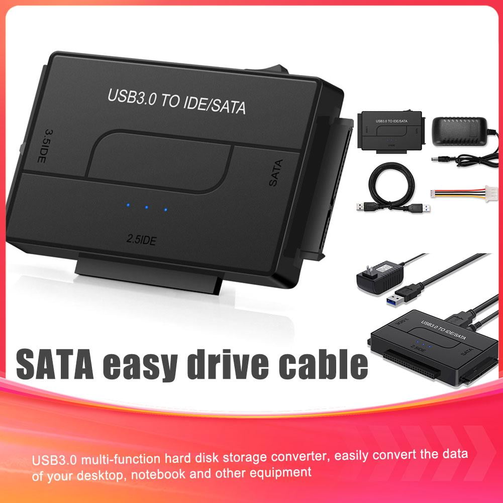 Zilkee USB 3.0 to SATA IDE Adapter Converter for 2.5/3.5 Inch HDD SSD, External Hard Drive & Optical Drive Enclosure, Plug & Play, UK Plug