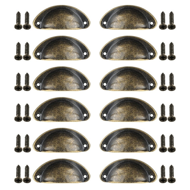 12 piezas de hardware de gabinete Sunnimix perillas de cocina Bronce verde Tiradores de armario