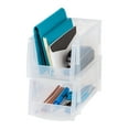 thumbnail image 4 of IRIS USA 8 Pack Medium Storage Basket, Stackable Open Front Organizer Bin for Pantry, Clear, 4 of 6