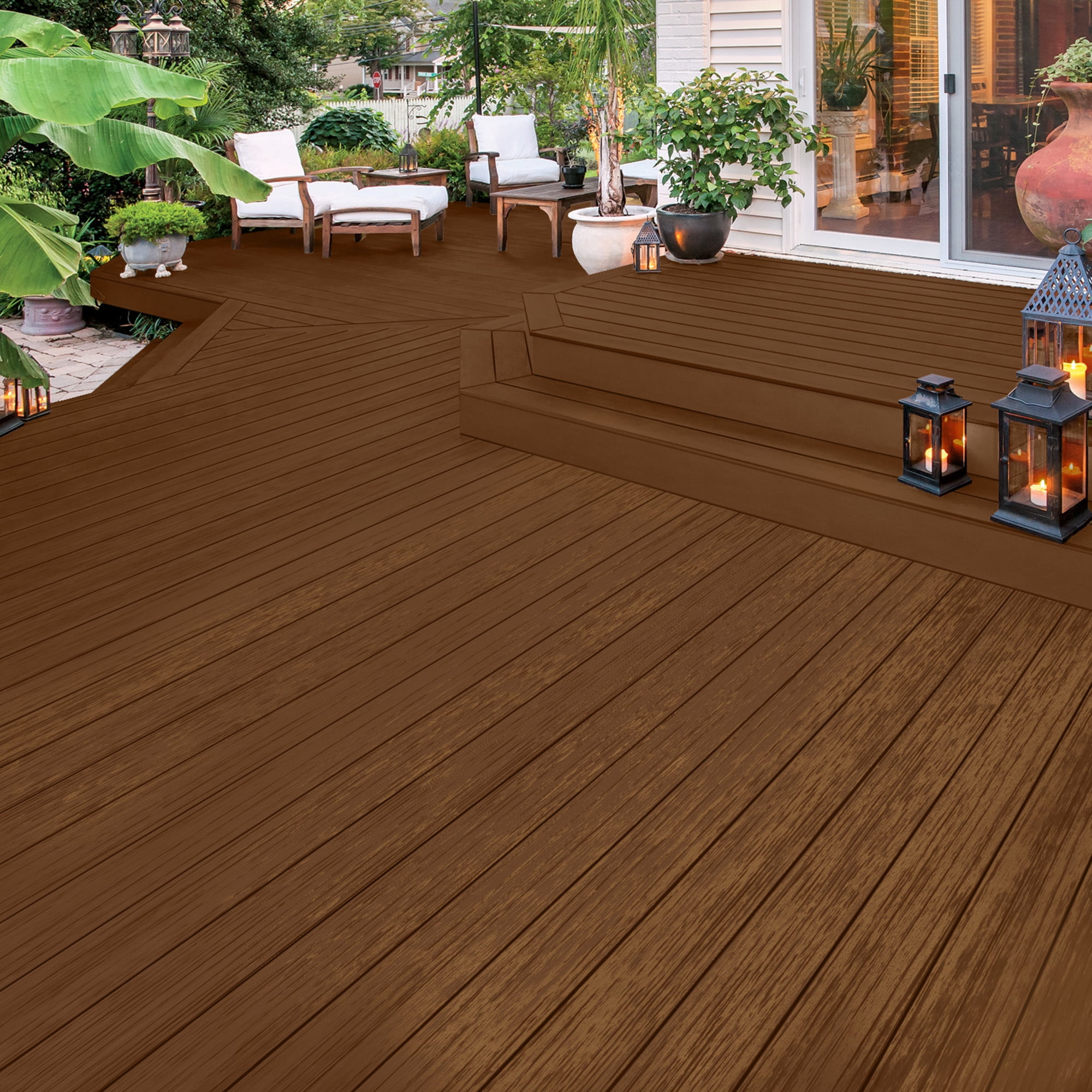 Olympic Maximum 5 Gallons ST-2026 Teak Semi-Transparent Exterior Stain and Sealer in One Low VOC