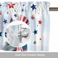 thumbnail image 6 of Kitchen Cafe Valance Curtain for Small Windows,Independence Day Cute Kitty Rod Pocket Short Valances,42x12in, 6 of 9