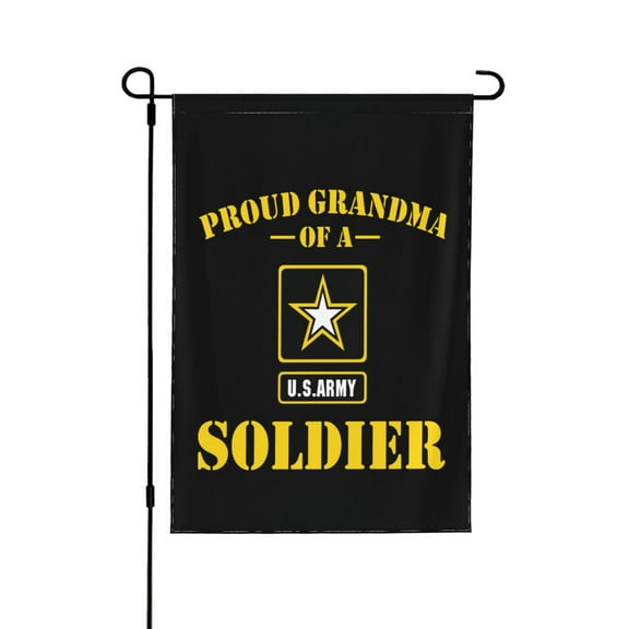 Proud Grandma Of A Us Army Soldier Garden Flag 12.5x18 Inch Double Sided Decorations Outdoor Yard Flags For Outside Lawn Porch Garden Decor