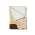 thumbnail image 2 of Animal Soft Flannel Fleece Throw Blanket, Mother Babyin Tropical Lands Desert Illustration of Safari Kids, Cozy Plush for Indoor and Outdoor Use, 50" x 70", Orange Brown Cream, by Ambesonne, 2 of 6