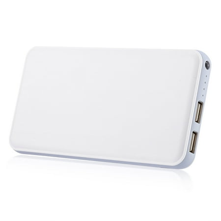 Mobile Phone Portable Battery 20000mAh Power Bank Dual USB External Battery Portable Charger for iphone Samsung Cellphone With LED Flashlight ()