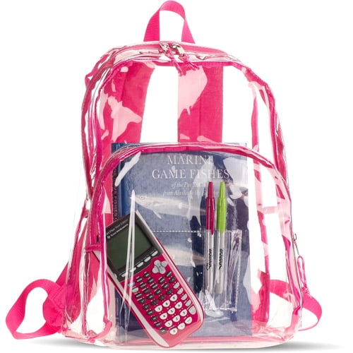 eastsport 17 5 clear with pink trim backpack walmart com light pink clear backpack