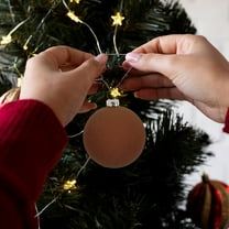 Velvet Christmas Ball Ornaments 6pcs, 2.36-Inch Shatterproof Black Baubles, Elegant Velvet Hanging Decorations for Christmas Tree, Baby Shower, Birthday Party, Wedding and Décor