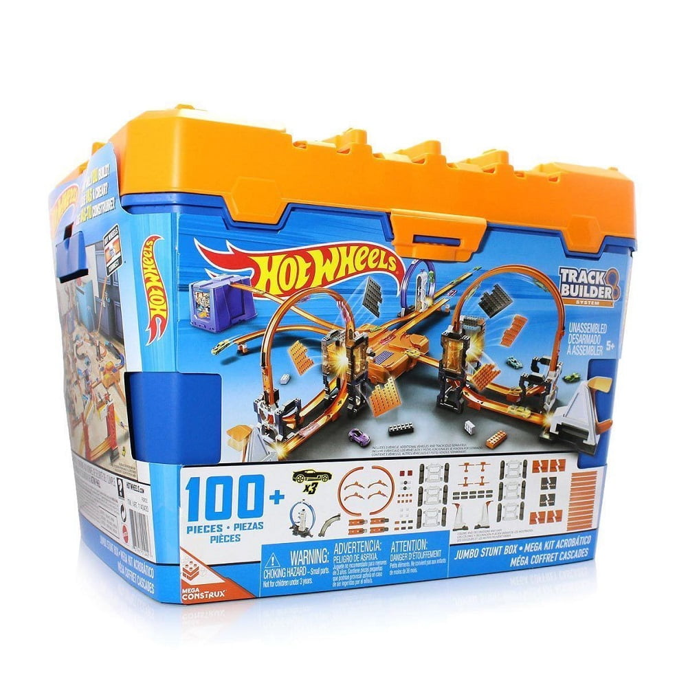 hot wheels track builder stunt box playset