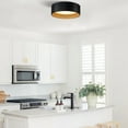 thumbnail image 4 of C Cattleya Black and Woodgrain Finish Integrated LED 3000K/4000K/5000K Flush Mount LED Ceiling Light, 4 of 7
