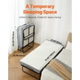 thumbnail image 2 of VEVOR Lit Escamotable Lit Pliant avec Matelas en Mousse de 4 Pouces pour Adultes et Invités, 2 of 9
