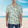 thumbnail image 2 of Xecao Tulips Flowers print Hawaiian shirt - a stylish short-sleeve button-down for men, perfect for casual beach and tropical outings., 2 of 9