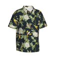 thumbnail image 2 of Hawaiian Shirt For Men, Bird And Flower Print Mens Button Down Short Sleeve Shirt, Summer Beach Shirts For Men, 2 of 2