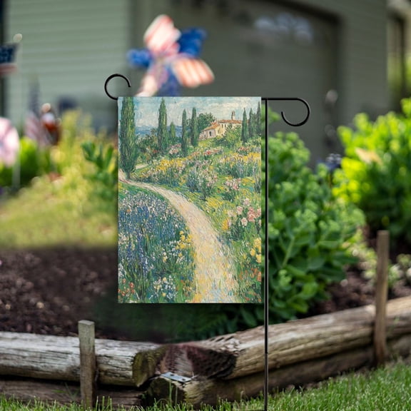 Yayeee Garden Flag 12" x 18" Double Sided Outdoor Yard Lawn Holiday Decorations, Art Garden Scene