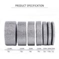 thumbnail image 3 of 10 Yards Diamond Sparkling Rhinestone Mesh Ribbon Roll for Arts & Crafts, Event Decorations, Wedding Cake, Birthdays, Baby Shower (Coffee, 6cm(12 Rows) X10YD), 3 of 5