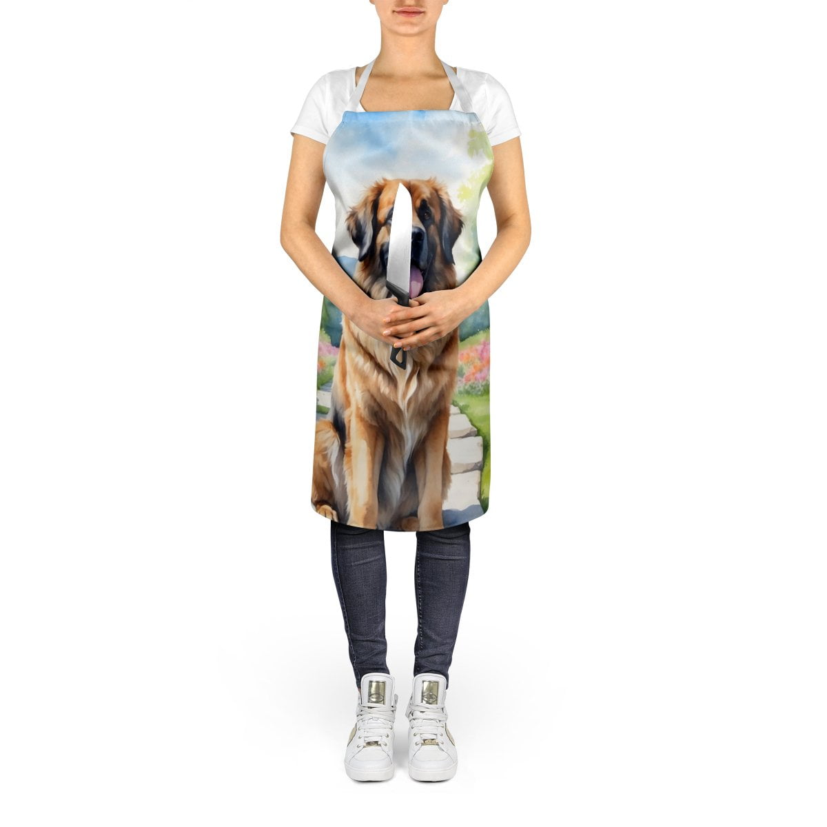 Leonberger Spring Path Apron 27 in x 30 in