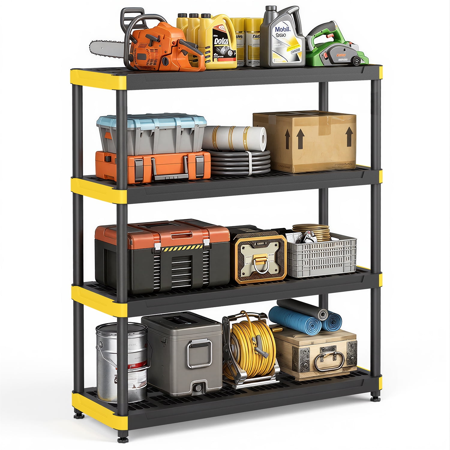 Tough Shelf, Shelving Unit, 55 in. H X 48 in. W X 20 in. D Resin