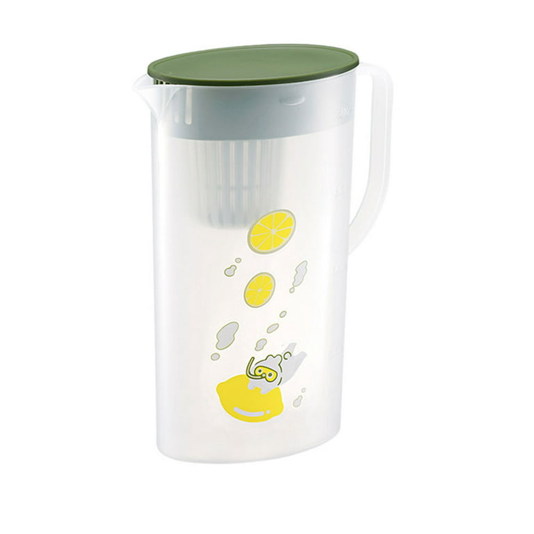 NUOLUX Pitcher Glass Jug Water Carafe Lid Tea Juice Beverage