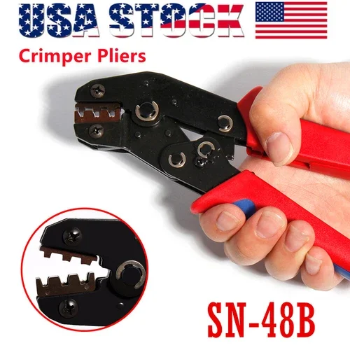 Us Insulated Terminals Ratchet Crimping Tool Cable Connector Wire Crimper Pliers