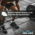 Tuli's Heavy Duty Gel Heel Cups for Plantar Fasciitis & Sever’s Disease, Large, 1 Pair