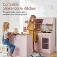 thumbnail image 4 of Best Choice Products Deluxe Wooden Pretend Play Kitchen with Island and Espresso Machine - Pink, 4 of 10