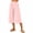 Pink, variant on Women's Linen Blend Wide Leg Cropped Pants Elastic Waist Casual Summer Capri Trousers with Pockets Lightweight Breathable Palazzo Lounge Wear for Everyday Comfort