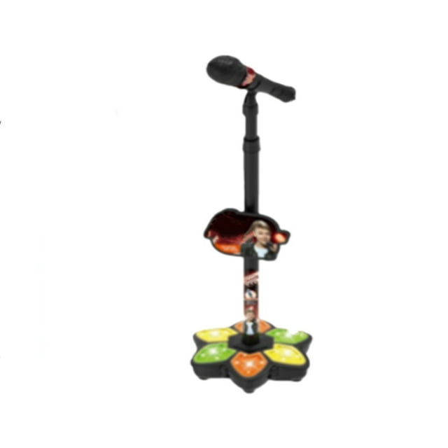 Adjustable Kids Karaoke with Dynamic Flashing Stage Lights and Microphone for Educational Music