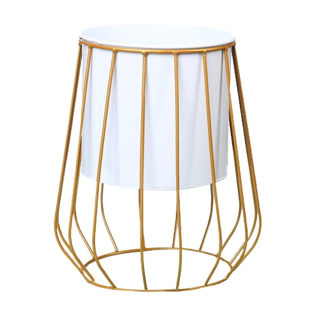 Soporte de metal para macetas, soporte decorativo para macetas, resistente al óxido, con marco de aire. tira blanca