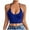 Blue, variant on Timegard Camisole Tops for Women U Neck Low Cut Sleeveless Crop Tops Ribbed Slim Tank Tops Summer Fashion