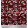 thumbnail image 1 of Soimoi Cotton Voile Fabric Paisley & Floral Artistic Print Fabric by Yard 42 Inch Wide, 1 of 3