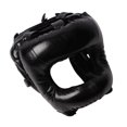 thumbnail image 1 of Casque de Boxe, Protection de Tête de Boxe à Crochets et Boucles Noir pour Adultes pour Entraînement, 1 of 7
