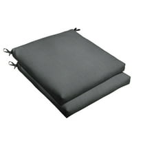 Sorra Home Charcoal Grey Indoor/Outdoor Cushion Set, Bristol