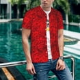 thumbnail image 6 of KLL Red Rose for Men's Baseball Shirts,Short Sleeve Casual Shirts Button Down Shirt for Men Beach Summer Wedding Shirt-Medium, 6 of 7