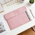 thumbnail image 1 of Yunuuuoa Plastic File Folder with Button Closure, Multi Pocket Document Organizer for Office Home Use, Transparent Pouch for Papers Receipts Bills, Letter Size File Bag Portfolio, 1 of 6