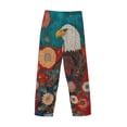 thumbnail image 3 of Vsdgher Sunflower Bald Eagle Print Mens Pajama Pants Sleep & Lounge Pants, PJ Bottoms With elastic waistb and Pockets, 3 of 5