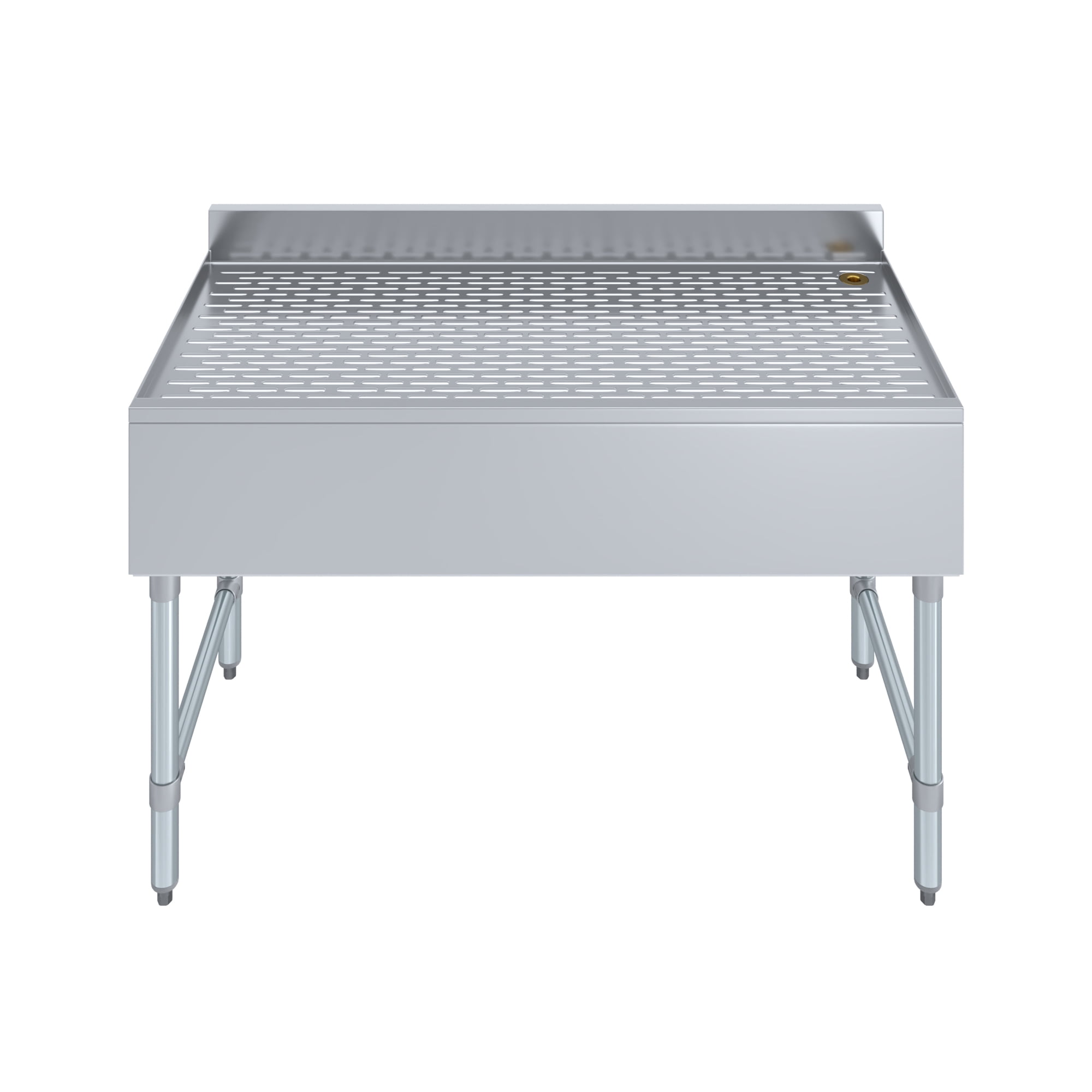 AmGood Underbar Stainless Steel Drainboard 22-1/2 in. x 12 in. x 48 in. H with 3 in. Backsplash