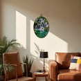 thumbnail image 5 of Canvas Wall Art Waterfall Nature Picture Landscape Green Forest Moss covered Rocks Oval Framed Canvas Prints Vintage Wall Hanging Decor for Home Decorations 8.6"x11.4", 5 of 7