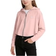 thumbnail image 2 of hengsof Girls' Zippered Sun Protection Hoodie Solid Color Long Sleeve Sun Protection Jacket Children's Outdoor Breathable Sun Protection Casual Jacket 1-15Y, 2 of 4