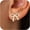 Gold-CZ Bow Earring, variant on Gold Bow Earrings for Women – Easter Gift, Hypoallergenic Bow Jewelry with Zircon and Pearl, Hoop, Stud and Drop Earrings, Elegant Gift for Birthday, Wedding, Holiday