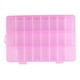 thumbnail image 3 of Joyeros para mujeres, joyeros y organizadores Caja de almacenamiento de plástico de 24 compartimentos Estuche para aretes y joyas el soporte, 3 of 4