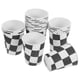 thumbnail image 2 of KAKOWELY 40 vasos de papel desechables a cuadros para fiestas de cumpleaños con temática de carreras, vasos de bebidas a cuadros para decoración de fiestas, 250 ml, 2 of 4