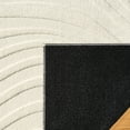 thumbnail image 6 of Vida Lomira Shag Striped Cream Area Rug, 6x9, 6 of 7